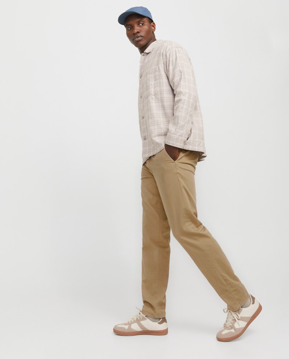 Pantalón de hombre tipo chino liso - Jack & Jones - Marrón claro Marrón claro-8