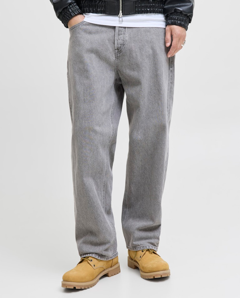 Jeans Baggy Cinzento-2