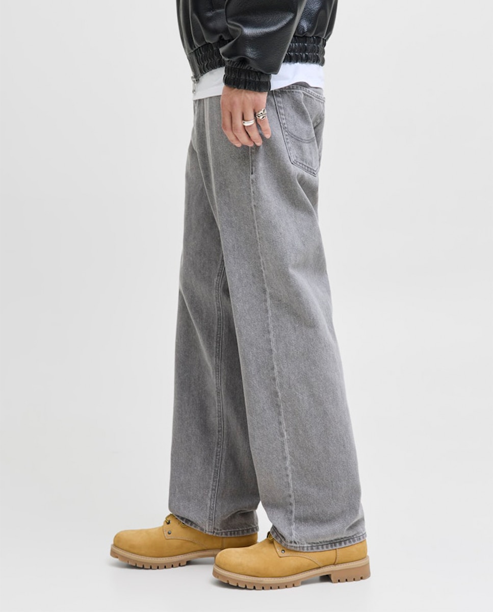 Jeans Baggy Cinzento-4