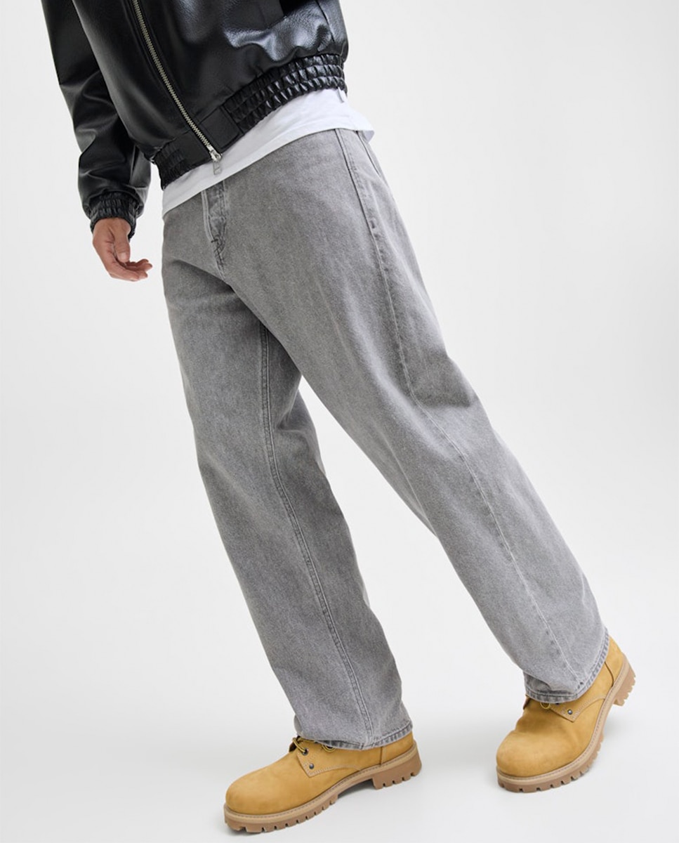 Jeans Baggy Cinzento-6