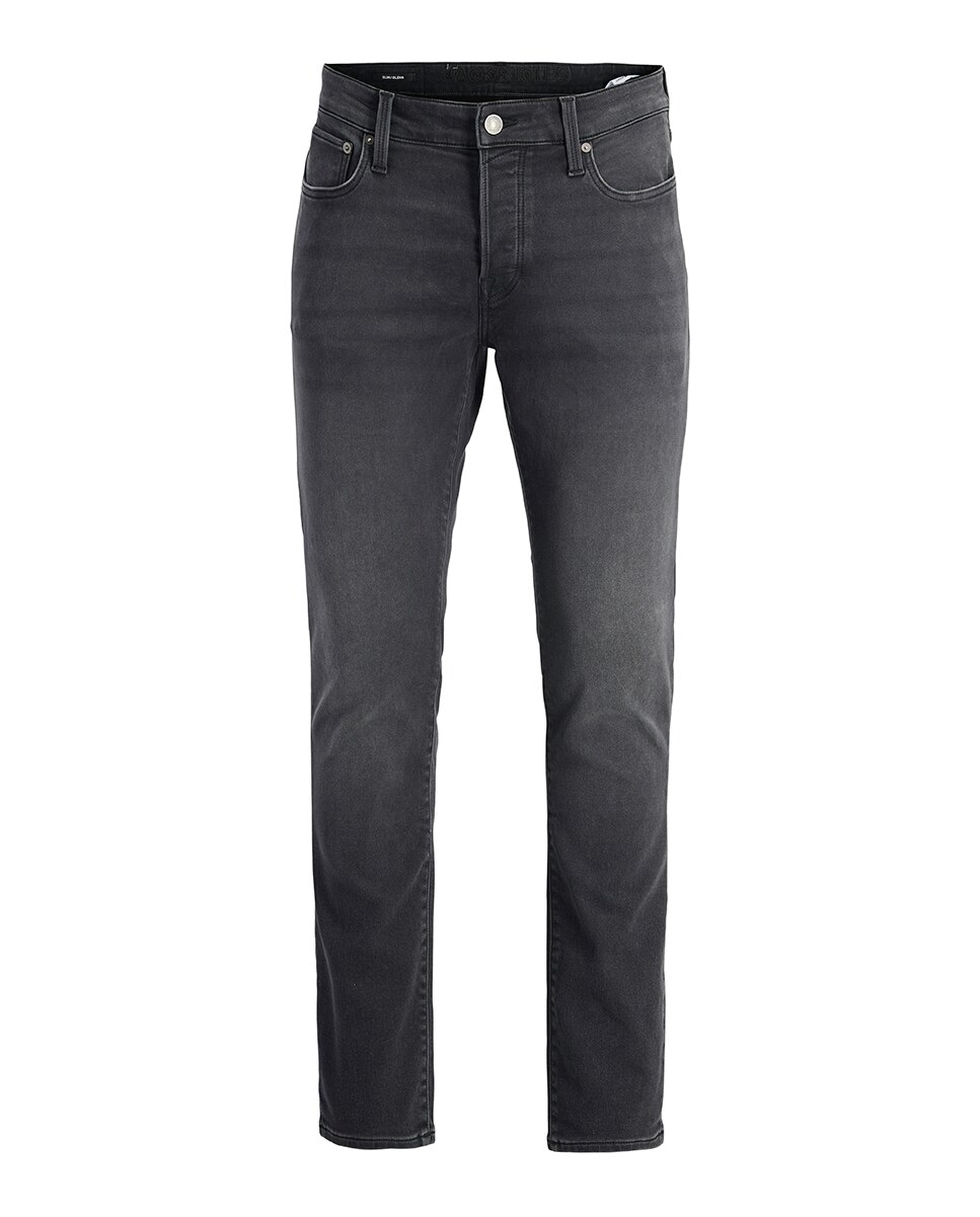 Jeans Tapered Fit Preto-5