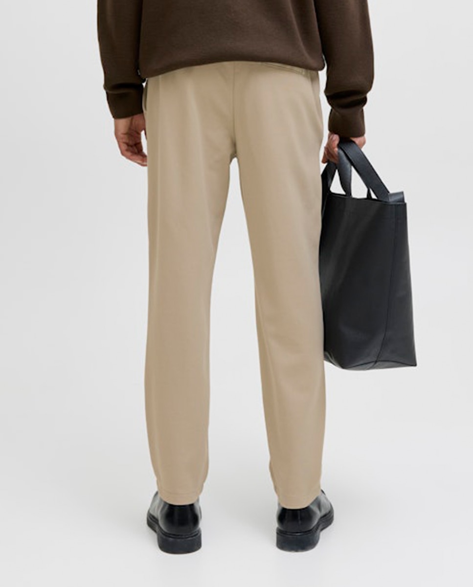 Pantalón de hombre tipo jogger cintura elástica - Jack & Jones - Beige Beige-3