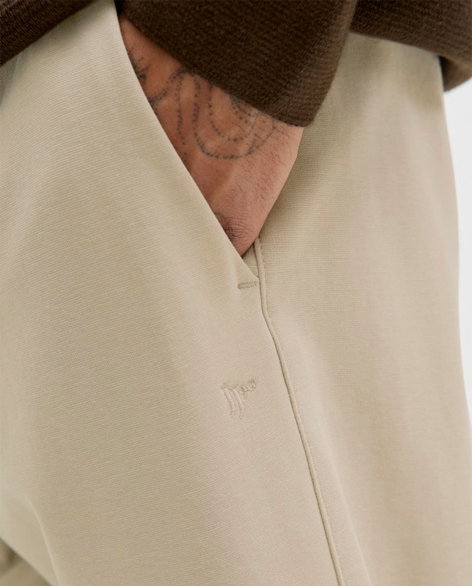 Pantalón de hombre tipo jogger cintura elástica - Jack & Jones - Beige Beige-5