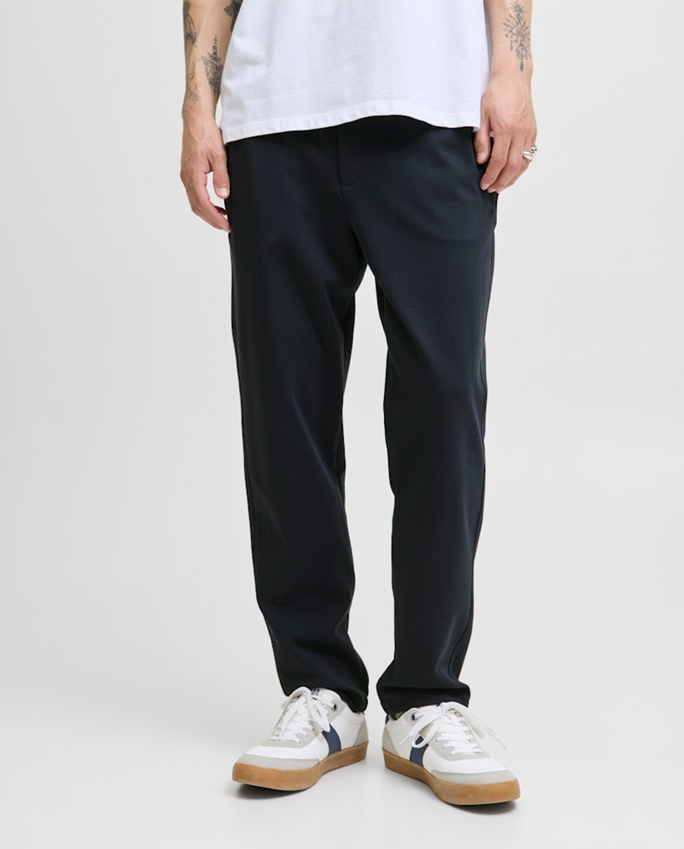 Pantalón de hombre tipo jogger cintura elástica - Jack & Jones - Azul marino Azul marino-2