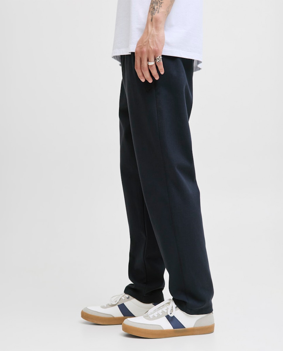 Pantalón de hombre tipo jogger cintura elástica - Jack & Jones - Azul marino Azul marino-4