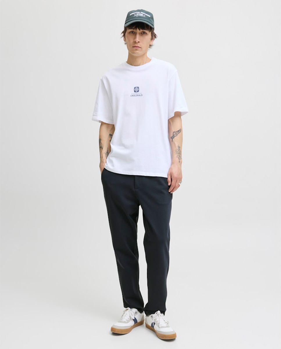 Pantalón de hombre tipo jogger cintura elástica - Jack & Jones - Azul marino Azul marino-8