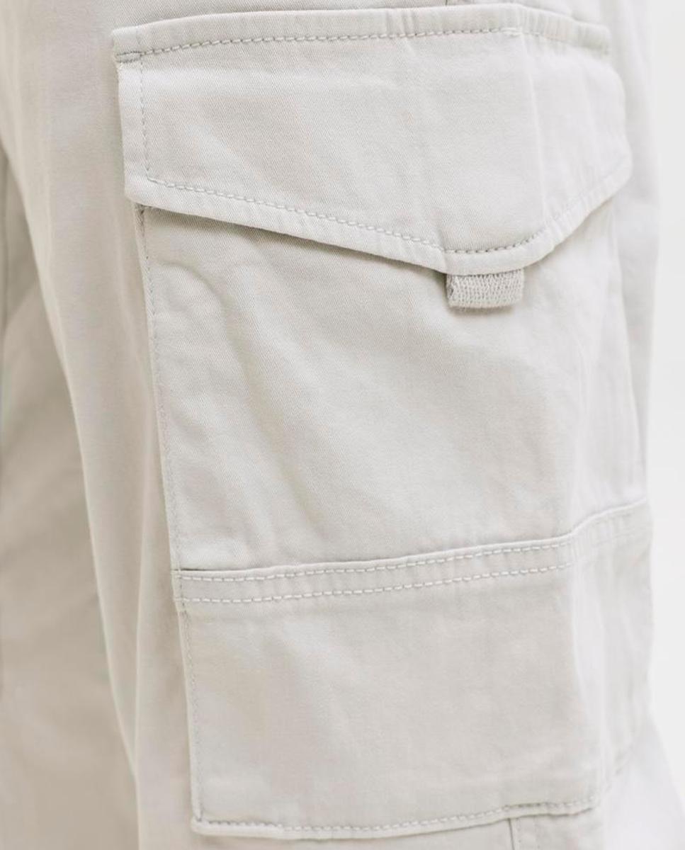 Calças Cargo Slim Fit Creme-5