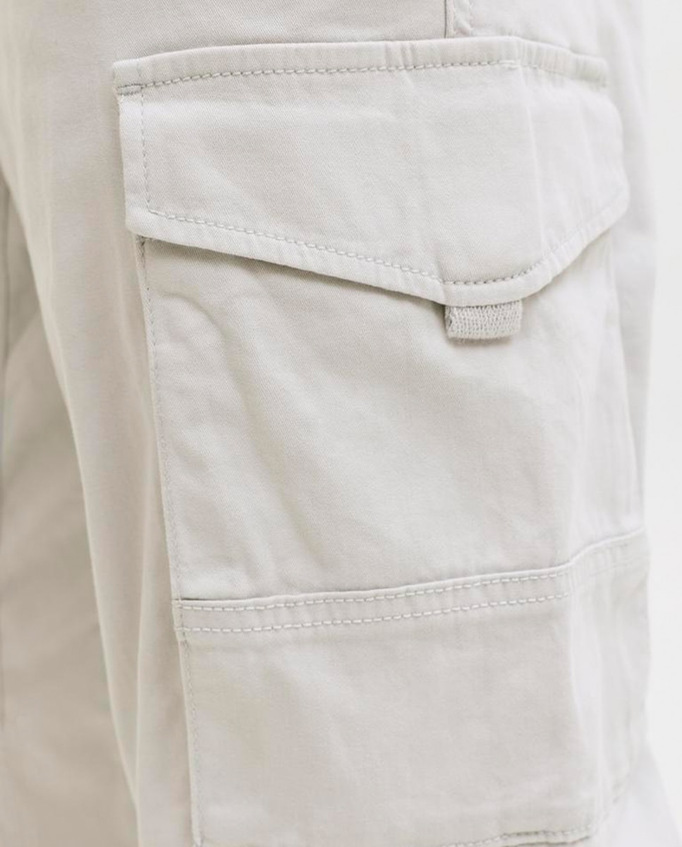 Calças Cargo Slim Fit Creme-6