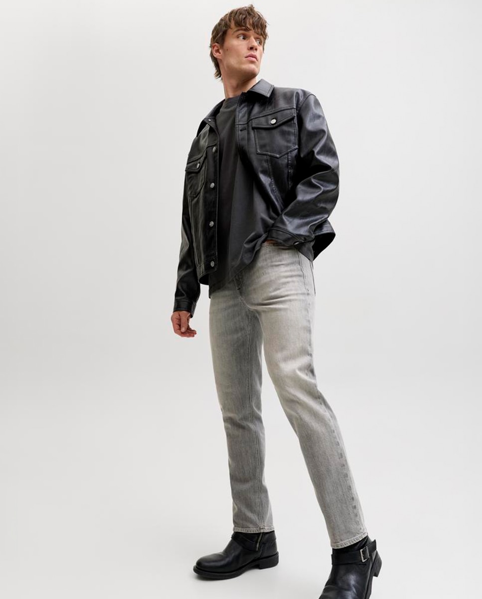 Jeans Regular Fit Cinzento-4