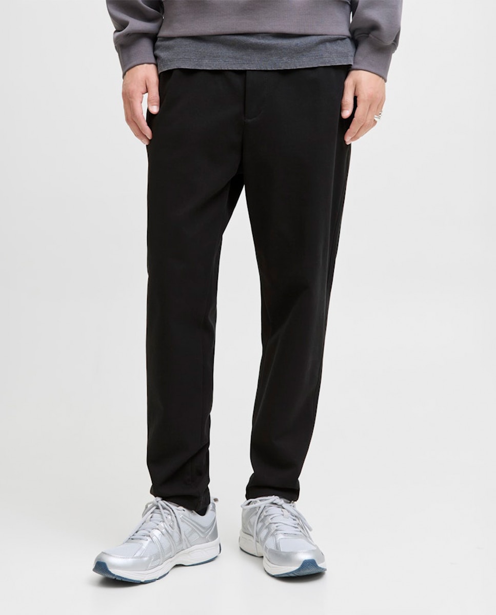 Pantalón de hombre tipo jogger cintura elástica - Jack & Jones - Negro Negro-2