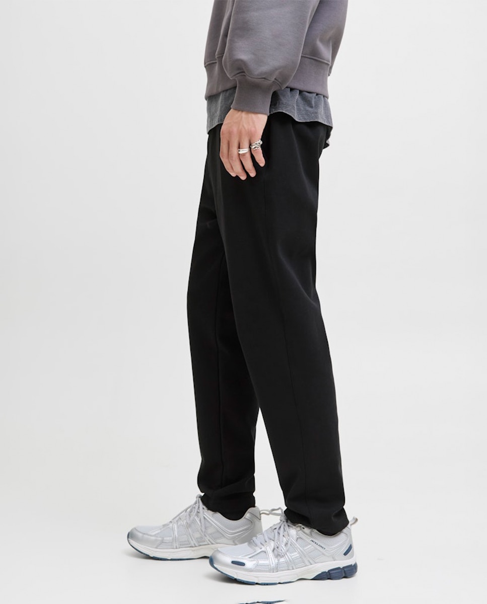 Pantalón de hombre tipo jogger cintura elástica - Jack & Jones - Negro Negro-4