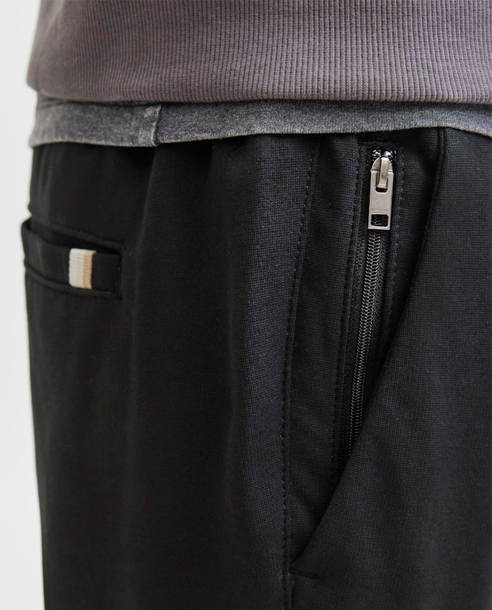 Pantalón de hombre tipo jogger cintura elástica - Jack & Jones - Negro Negro-5