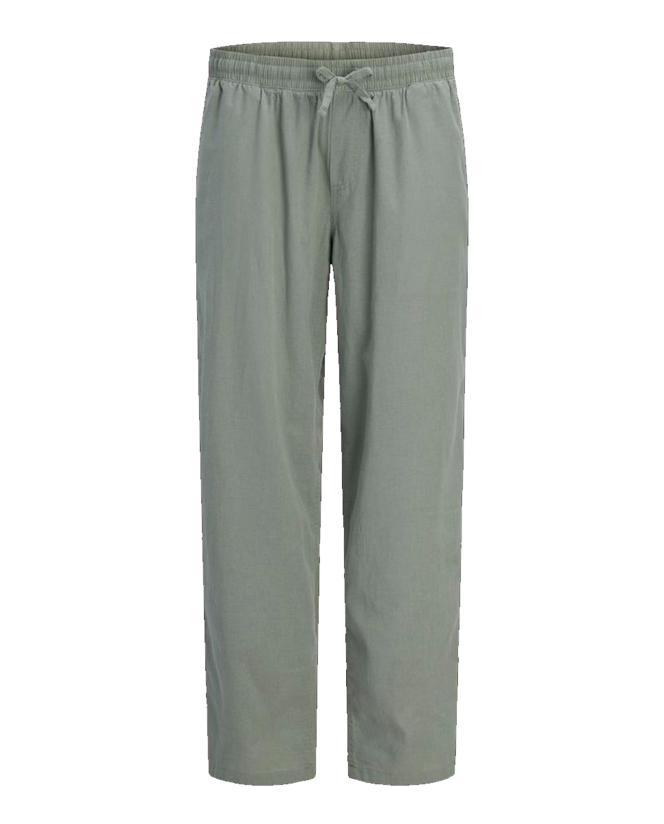 Joggers em Tecido de Sarja com Cintura Elástica Verde-6