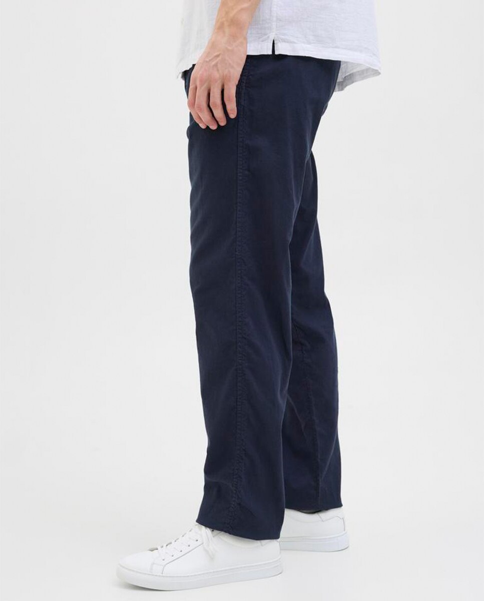 Pantalón Jogger con cordones y cintura alta de hombre - Jack & Jones - Azul marino Azul marino-4