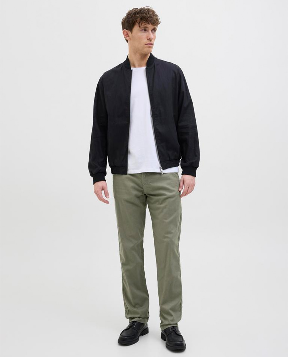 Joggers com Cordões e Cintura Subida Verde-1