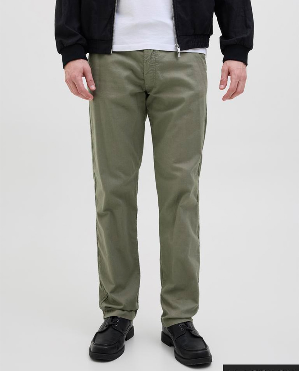 Joggers com Cordões e Cintura Subida Verde-2