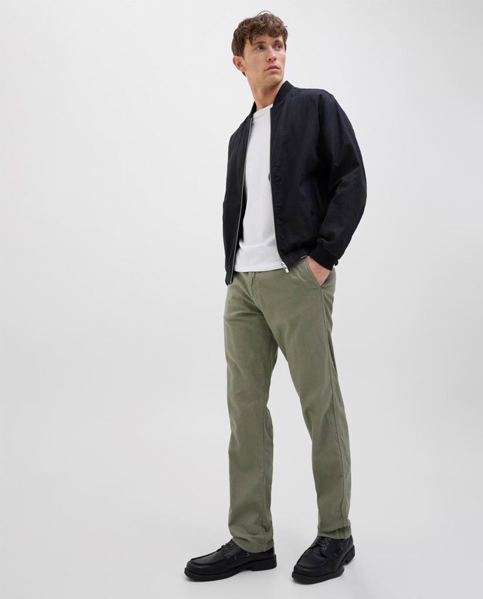 Joggers com Cordões e Cintura Subida Verde-4