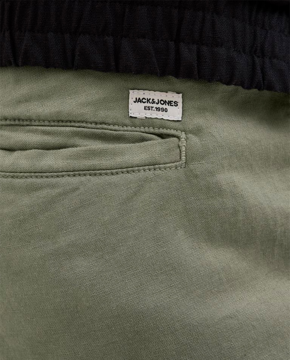 Joggers com Cordões e Cintura Subida Verde-6