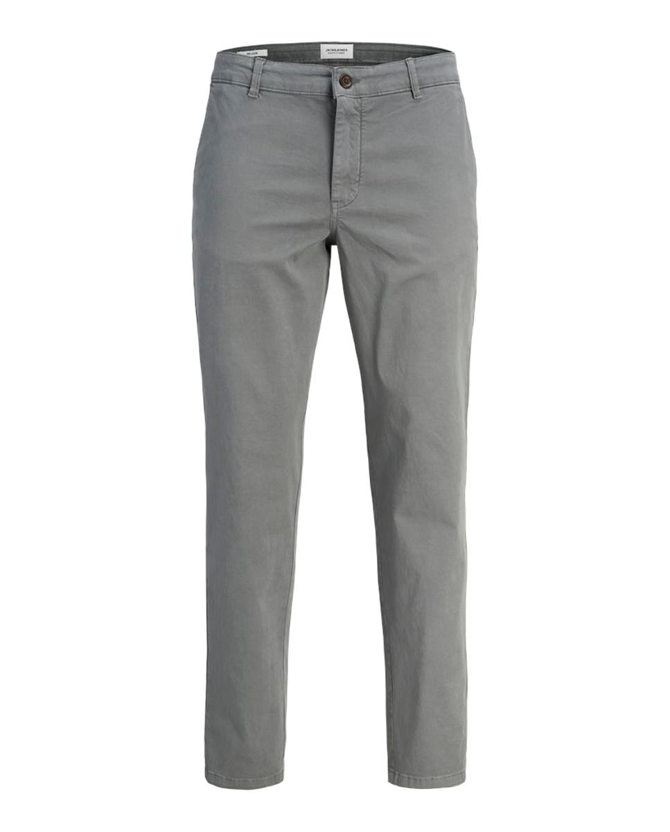 Calças Tipo Chino Regular Fit Cinzento-6