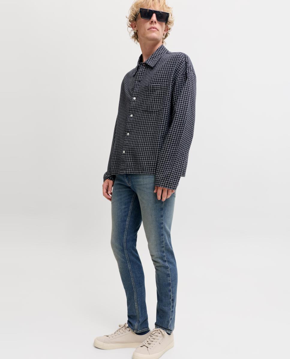 Jeans slim fit Azul-4
