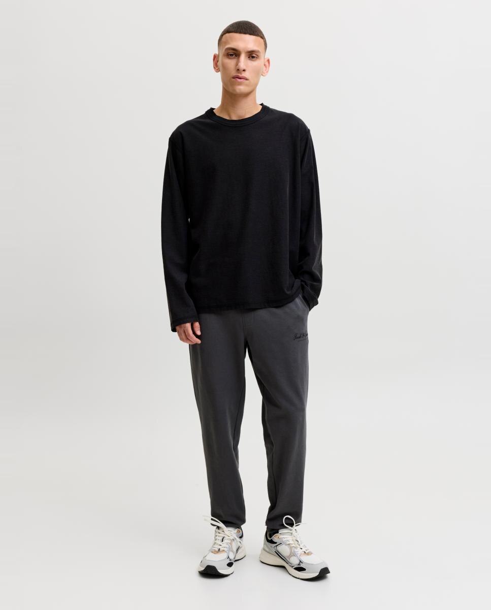 Pantalón jogger de hombre regular fit con cintura ajustable - Jack & Jones - Gris Gris-1