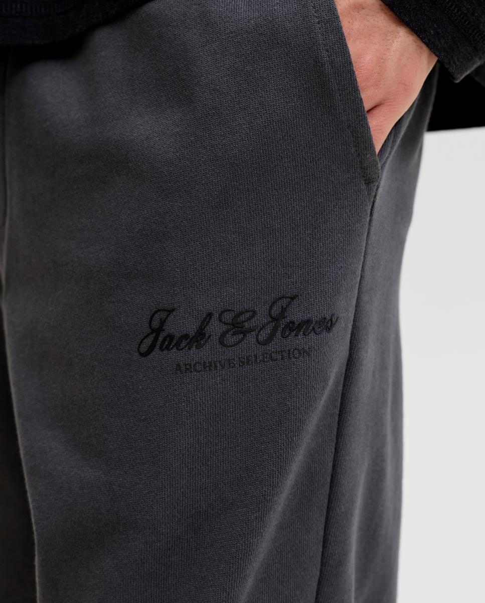 Pantalón jogger de hombre regular fit con cintura ajustable - Jack & Jones - Gris Gris-5
