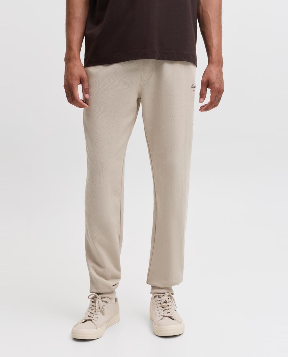 Pantalón jogger de hombre regular fit con cintura ajustable - Jack & Jones - Crema Crema-2
