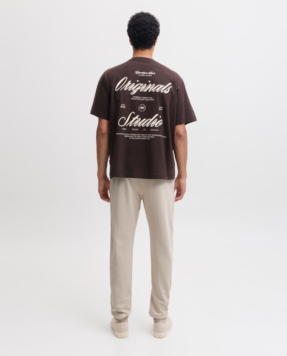 Pantalón jogger de hombre regular fit con cintura ajustable - Jack & Jones - Crema Crema-3