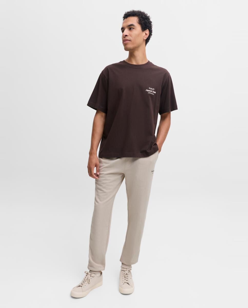 Pantalón jogger de hombre regular fit con cintura ajustable - Jack & Jones - Crema Crema-8