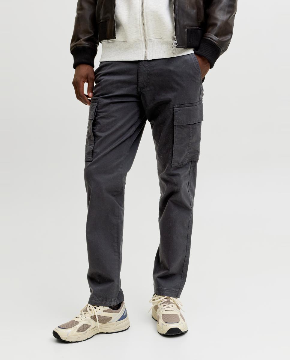 Calças Cargo Relaxed Fit Preto-2