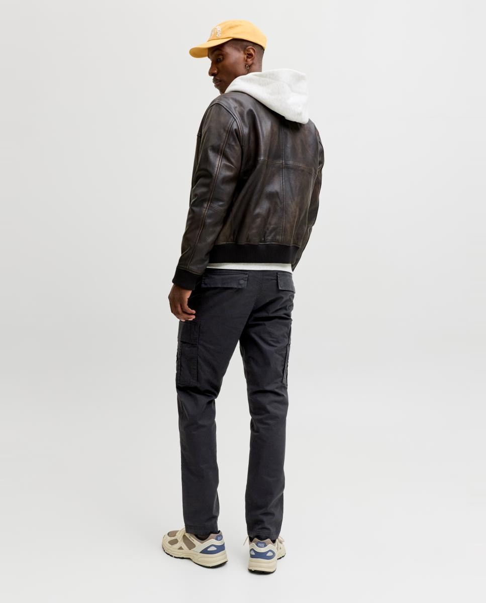 Calças Cargo Relaxed Fit Preto-3