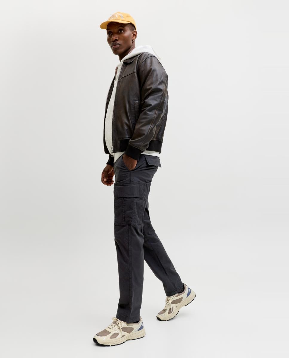 Calças Cargo Relaxed Fit Preto-4