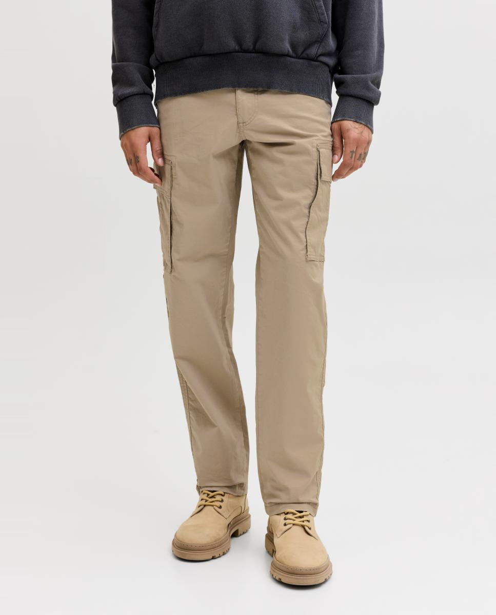 Calças Cargo Relaxed Fit Bege-2
