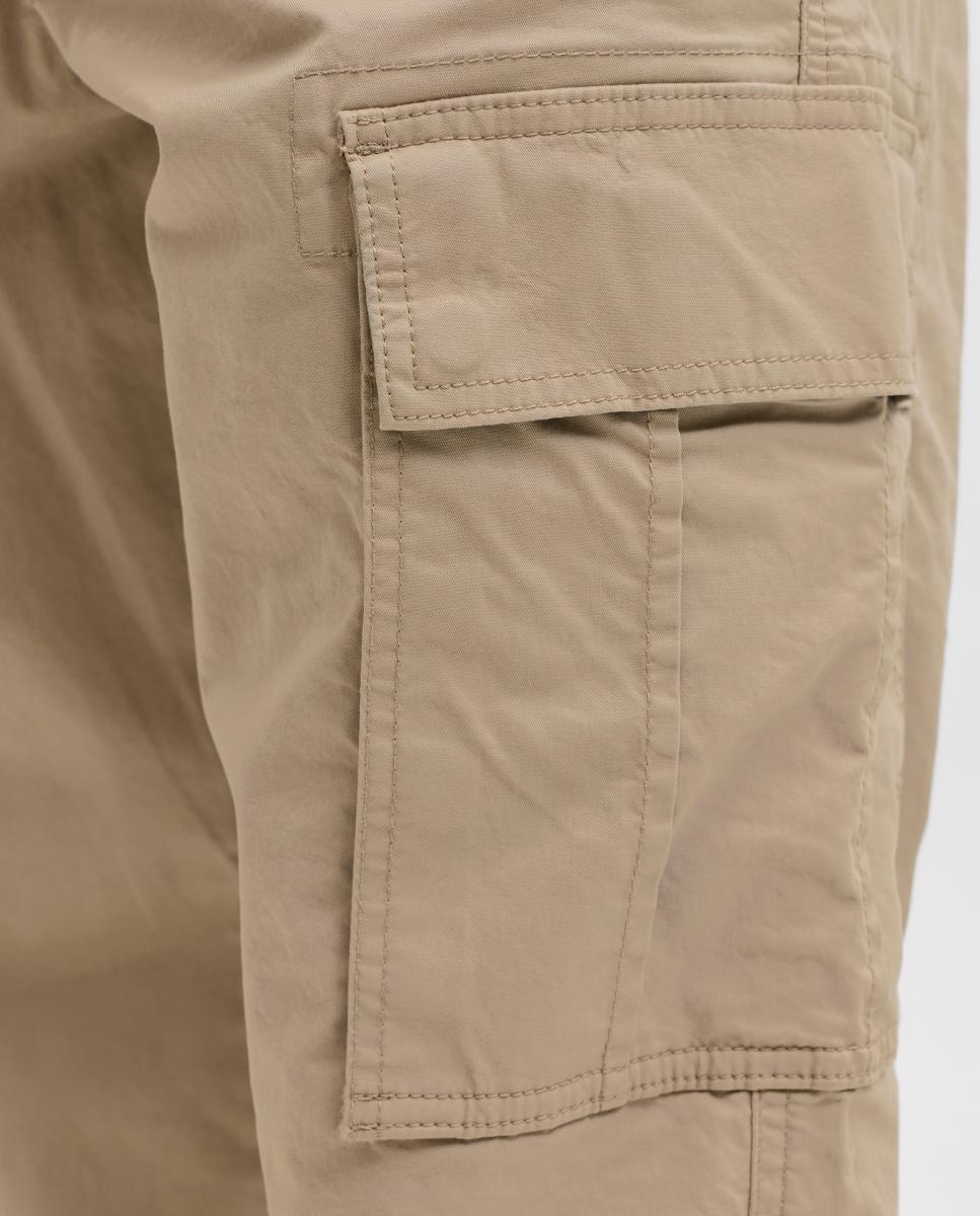 Calças Cargo Relaxed Fit Bege-6