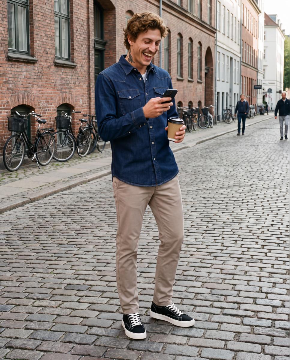 Chino de hombre slim fit - Jack & Jones - Beige Beige-4
