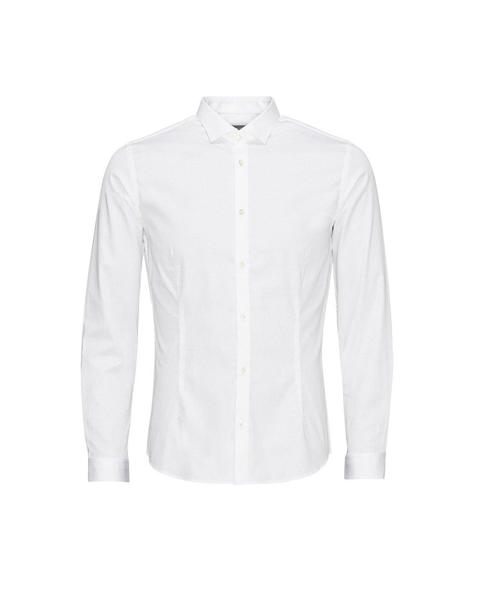 Camisa azul e branca slim Branco-6