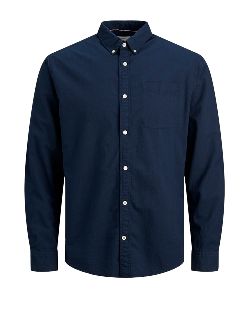 Camisa Oxford em Algodão BCI Slim Lisa Azul-marinho-6