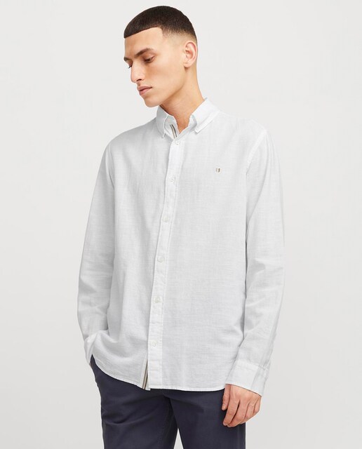 Imagem 0 de Camisa de Manga Comprida com Colarinho de Camisa e Fecho de Botões