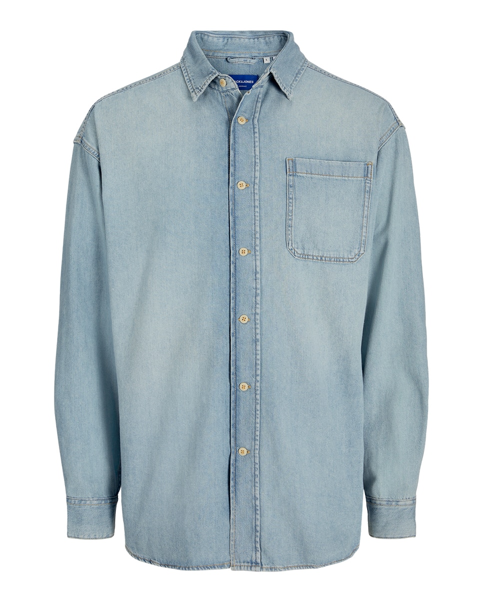 Imagem 0 de Camisa de Ganga com Bolso Lateral