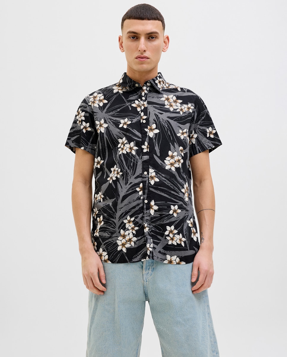 Imagem 0 de Camisa de Manga Curta com Estampado Floral