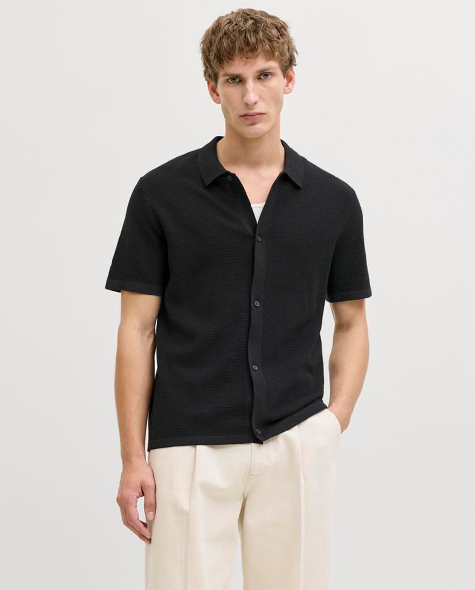 Jack & Jones - Camisa de hombre manga corta de punto.