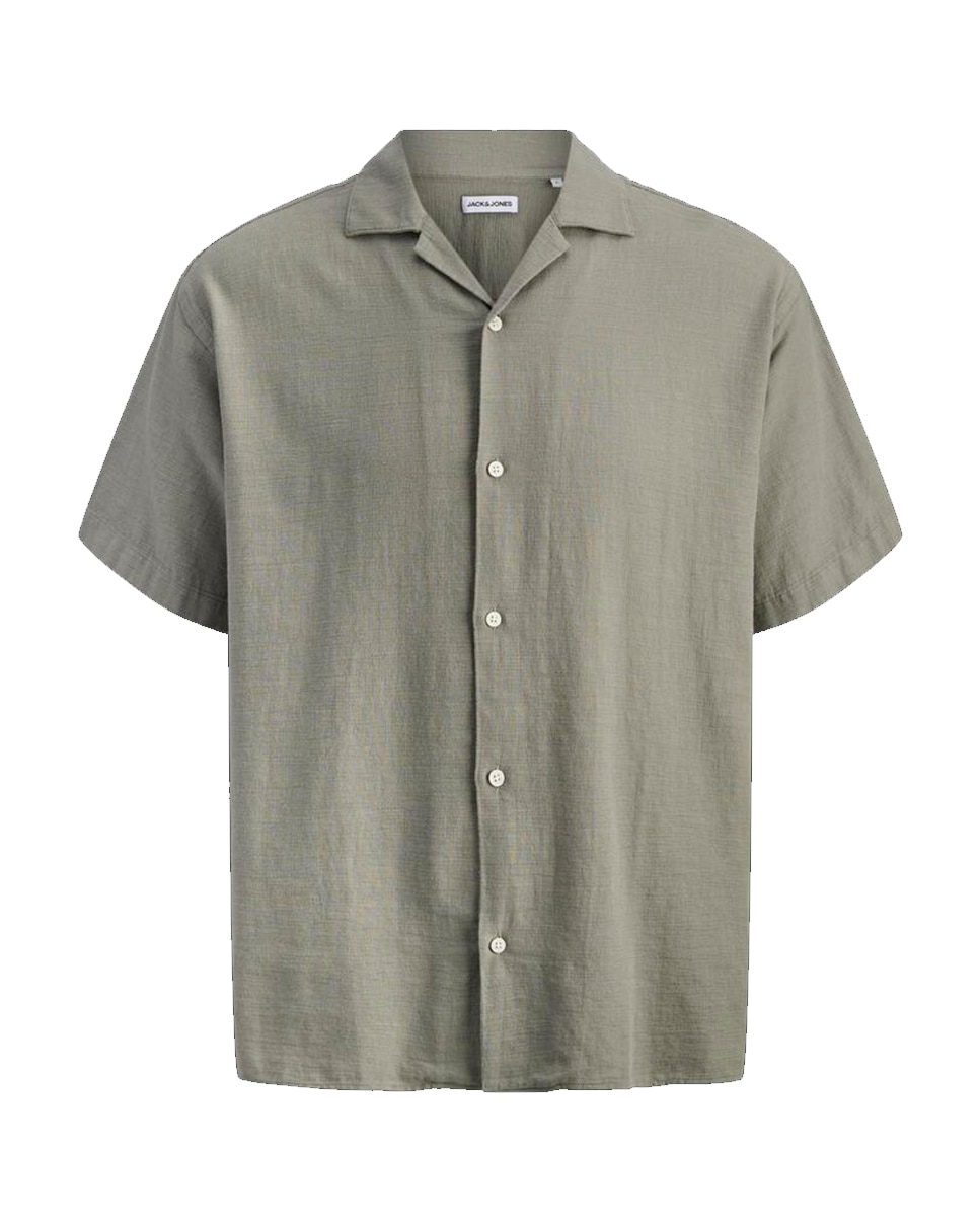 Camisa Resort Relaxed Fit com Manga Curta Verde-6