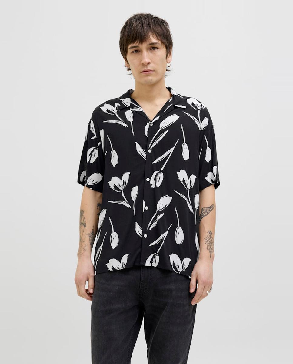 Jack & Jones - Camisa de hombre cuello resort estampada.
