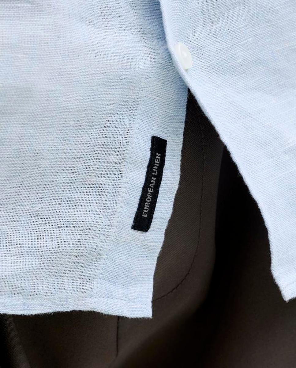 Camisa de hombre manga larga de lino - Jack & Jones - Azul claro Azul claro-5