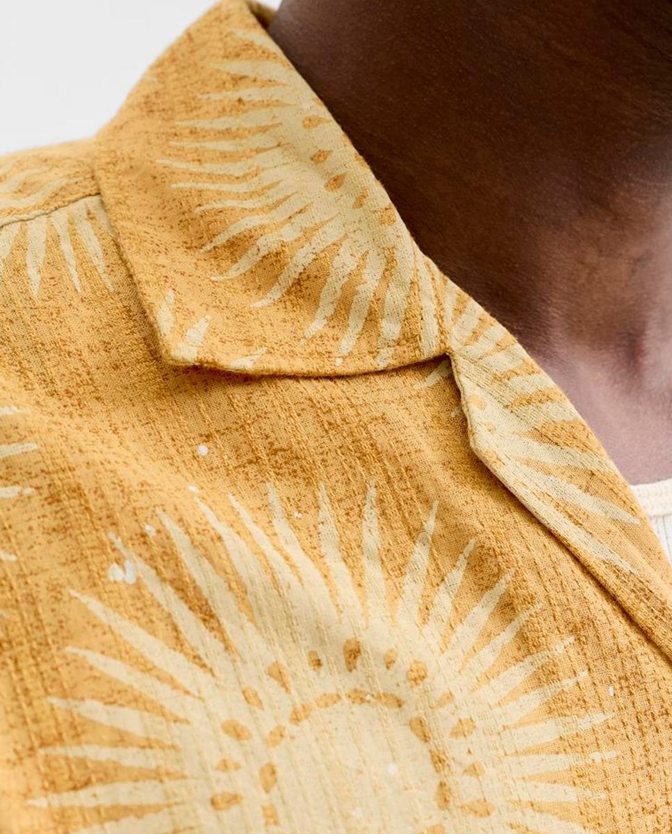 Camisa resort de hombre manga corta - Jack & Jones - Amarillo Amarillo-4