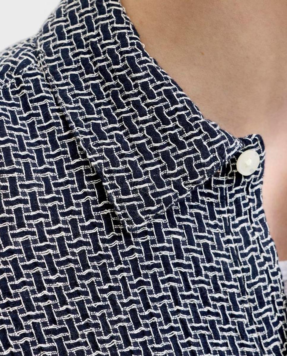Camisa resort de hombre manga corta - Jack & Jones - Azul marino Azul marino-5