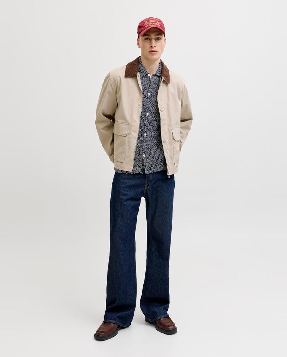 Camisa resort de hombre manga corta - Jack & Jones - Azul marino Azul marino-8
