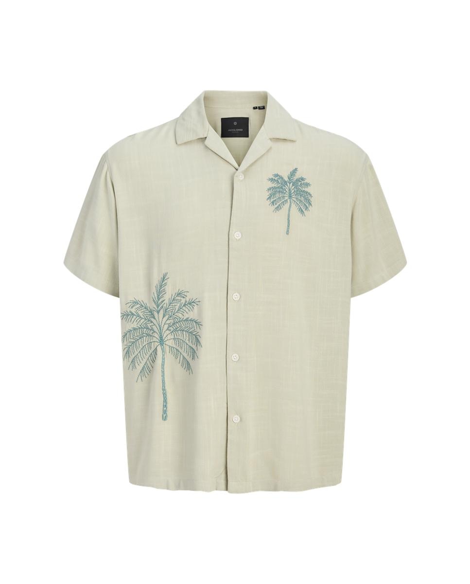 Camisa Resort de Manga Curta Verde-6