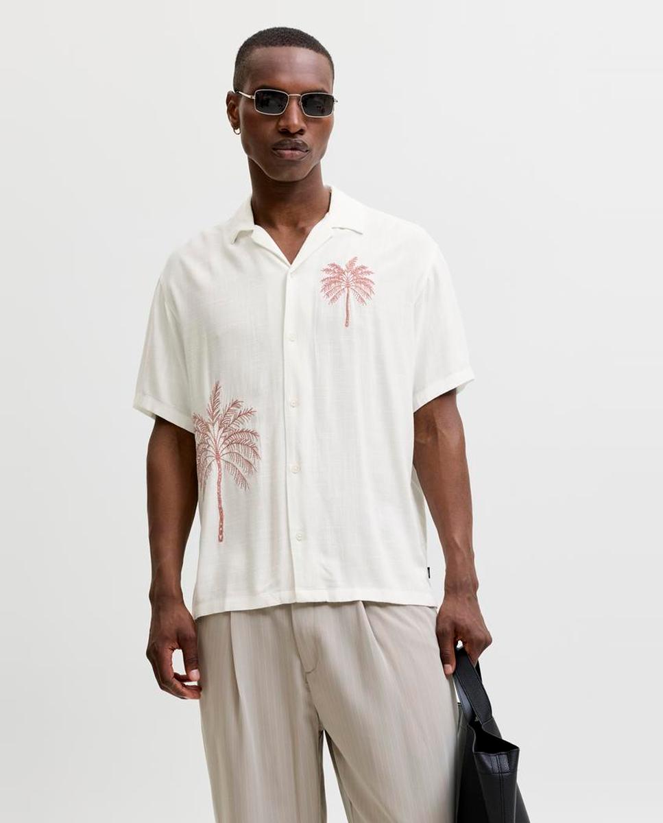 Camisa resort de hombre manga corta - Jack & Jones - Blanco Blanco-1