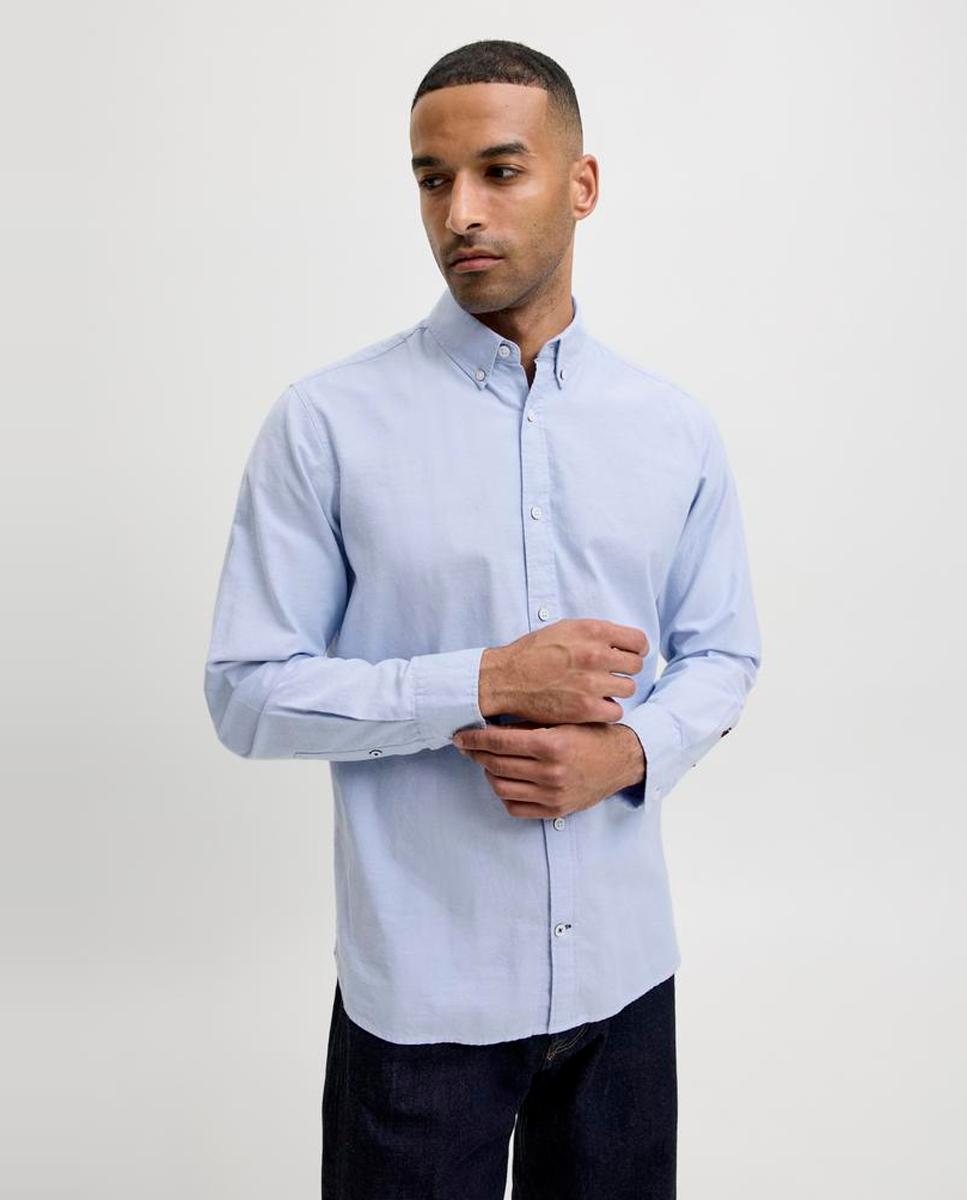 Camisa Oxford de hombre - Jack & Jones - Azul claro Azul claro-3